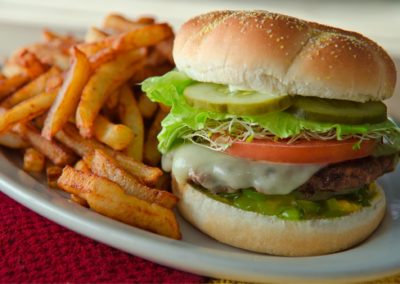 hamburger, casse-croute, restaurant, végétarien