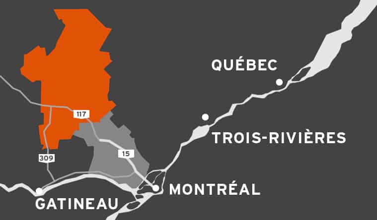 Map to the Upper Laurentians